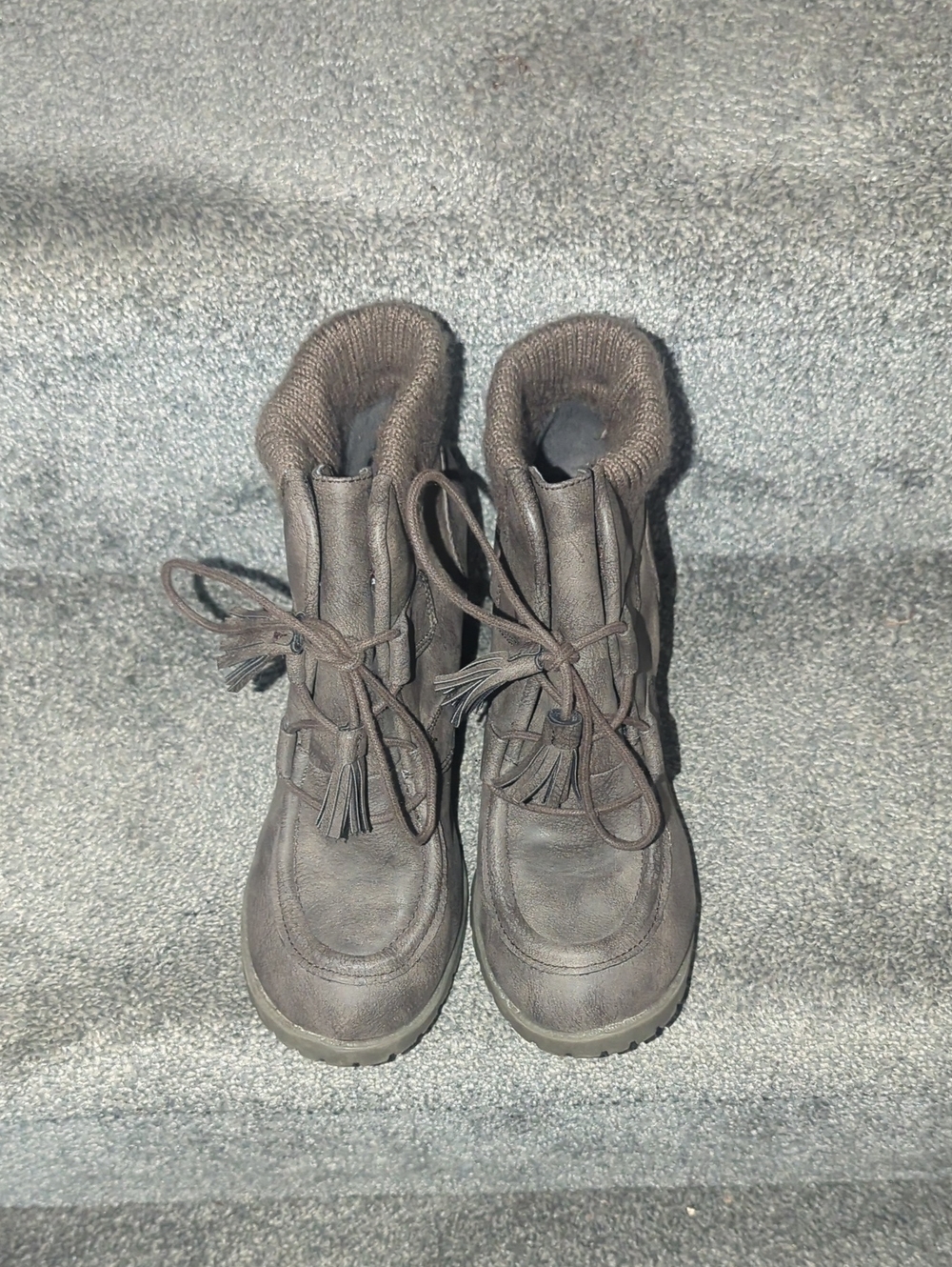 Jellypop Brown Ankle Bootie with Pink Logo Accent